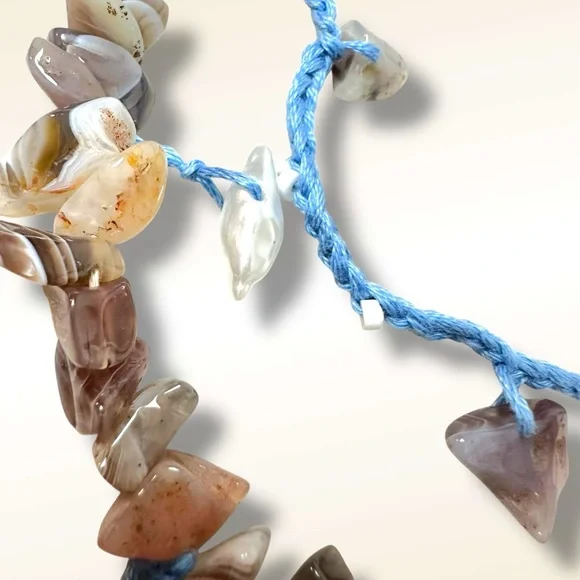 Free People Ariana Ost Paris Single Layer Necklace NWT Bohemian Beach Artisanal - Picture 8 of 16